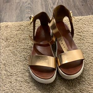 Rose gold sandals